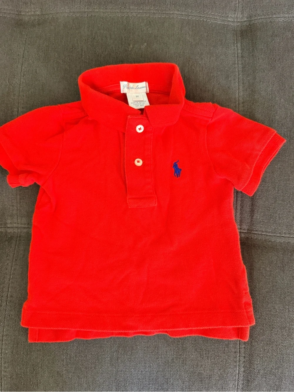 Ralph Lauren Bright Red Polo with Blue Pony